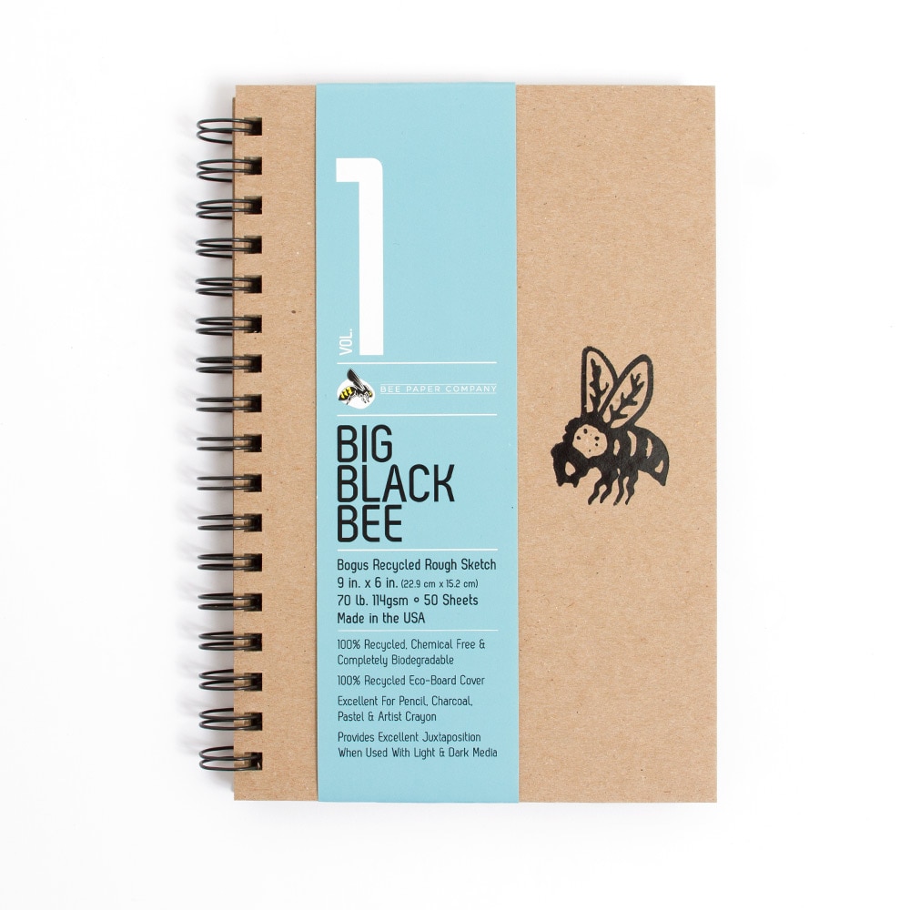 Bee Paper, Black, Sketchbooks & Pads, Art & School, 70#, Big Black Bee, Bogus, 108322